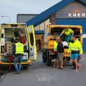 Kiter gevallen door wind Katwijk